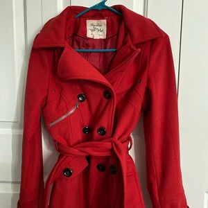 Maralyn and Me Red Dress Coat